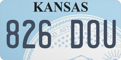 KS license plate 826DOU