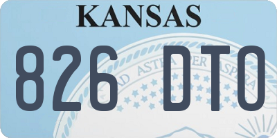 KS license plate 826DTO