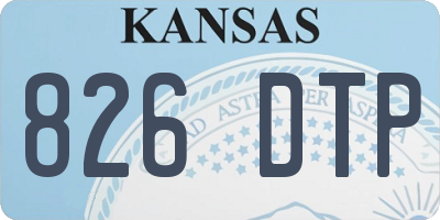 KS license plate 826DTP