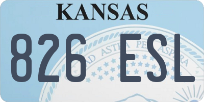 KS license plate 826ESL