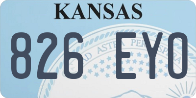 KS license plate 826EYO