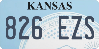 KS license plate 826EZS