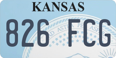 KS license plate 826FCG