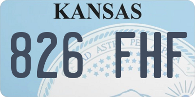 KS license plate 826FHF