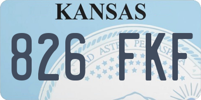 KS license plate 826FKF
