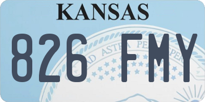 KS license plate 826FMY