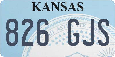 KS license plate 826GJS