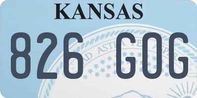 KS license plate 826GOG