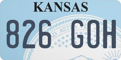 KS license plate 826GOH