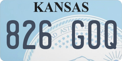 KS license plate 826GOQ