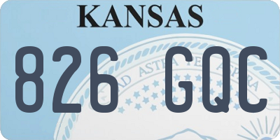 KS license plate 826GQC