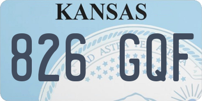 KS license plate 826GQF