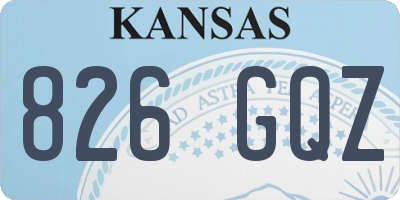KS license plate 826GQZ