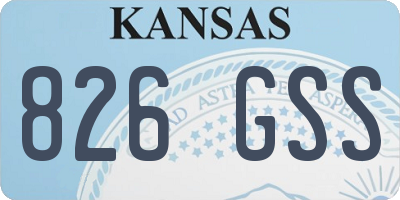 KS license plate 826GSS