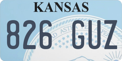 KS license plate 826GUZ