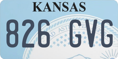 KS license plate 826GVG