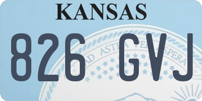 KS license plate 826GVJ