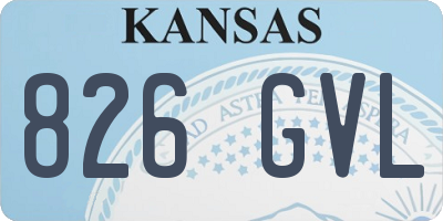 KS license plate 826GVL