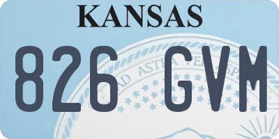 KS license plate 826GVM