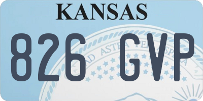 KS license plate 826GVP