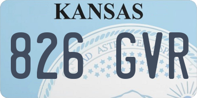 KS license plate 826GVR