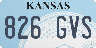 KS license plate 826GVS
