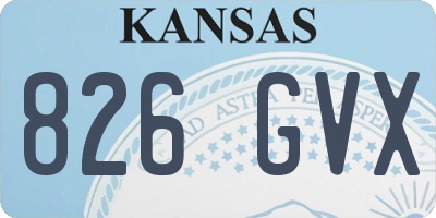 KS license plate 826GVX