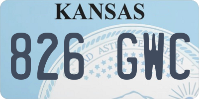 KS license plate 826GWC