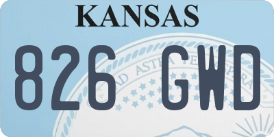 KS license plate 826GWD