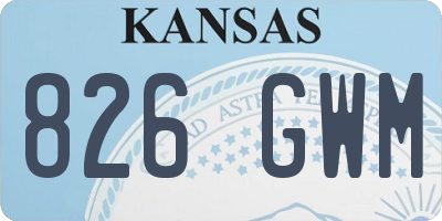 KS license plate 826GWM