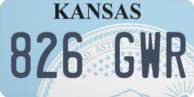 KS license plate 826GWR