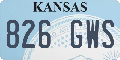 KS license plate 826GWS
