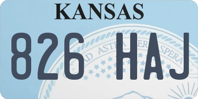 KS license plate 826HAJ