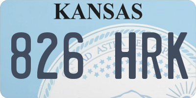 KS license plate 826HRK