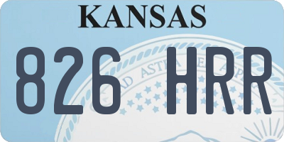 KS license plate 826HRR