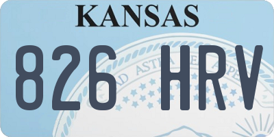KS license plate 826HRV