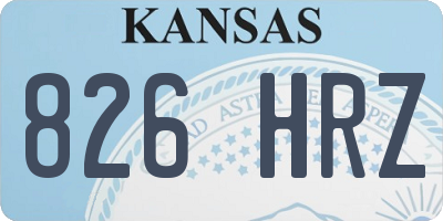 KS license plate 826HRZ
