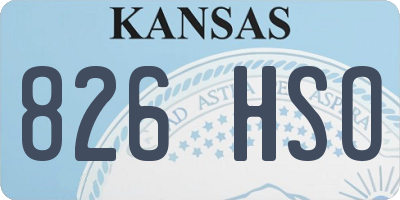 KS license plate 826HSO