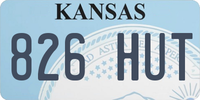 KS license plate 826HUT