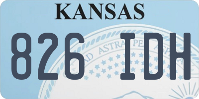 KS license plate 826IDH