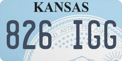 KS license plate 826IGG