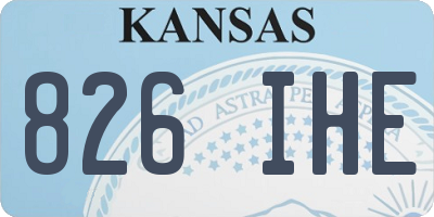 KS license plate 826IHE