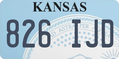KS license plate 826IJD
