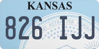 KS license plate 826IJJ