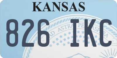KS license plate 826IKC