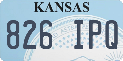 KS license plate 826IPQ