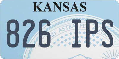 KS license plate 826IPS