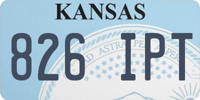 KS license plate 826IPT