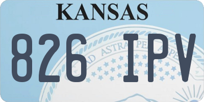 KS license plate 826IPV