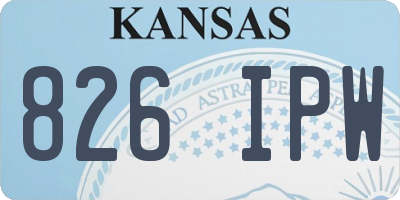 KS license plate 826IPW